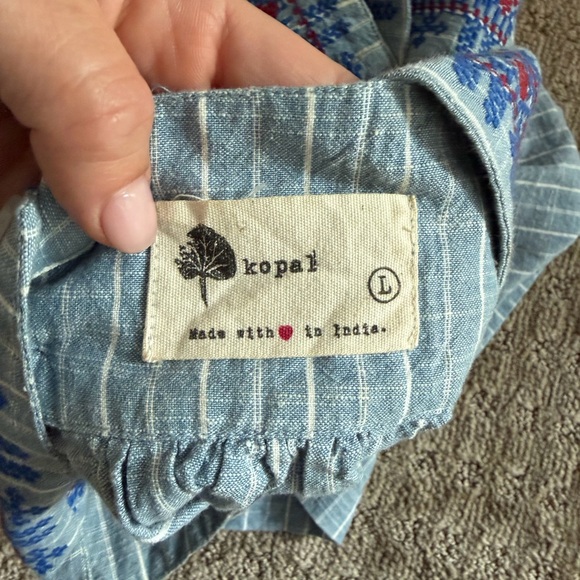 Anthropologie - Kopal Blue Striped Top - Picture 6 of 7